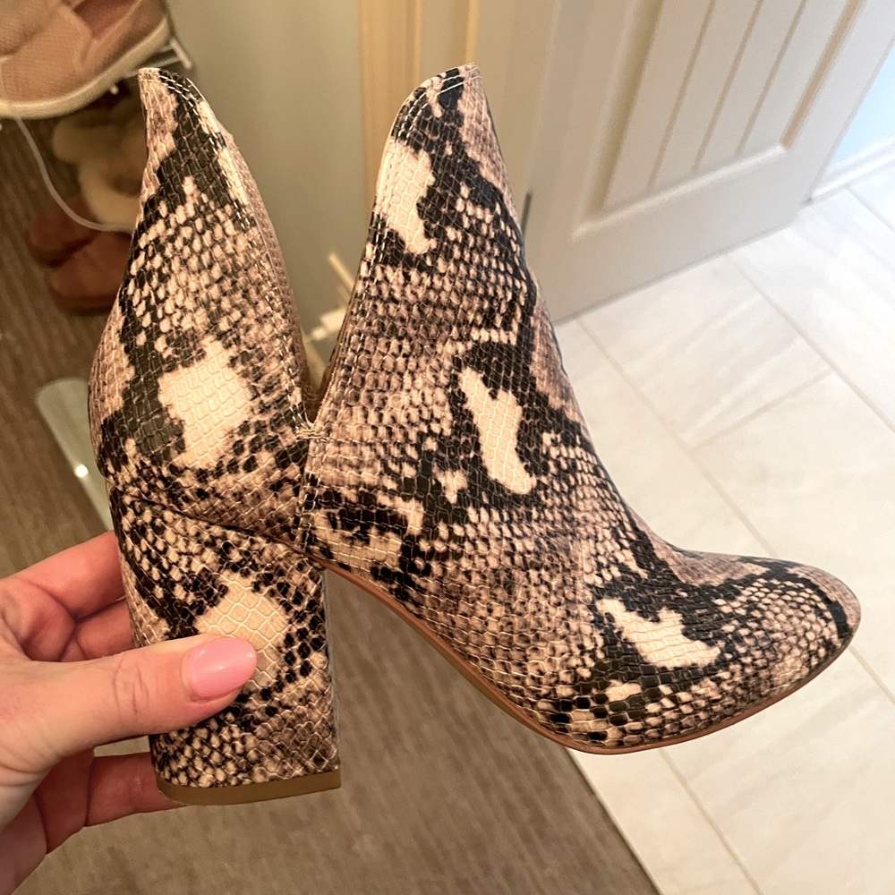 Steve Madden snakeskin booties